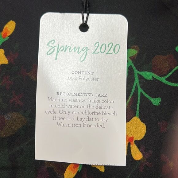 CABI Thespian Blouse #5706 Bold Jewel Tone Floral Pullover Ruffle Sleeve Blouse - Picture 11 of 11